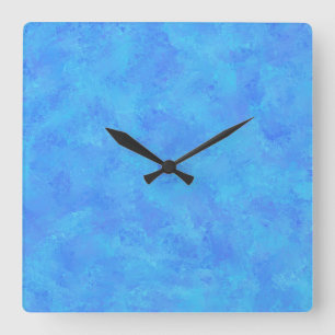 Blue Abstract Pattern  Square Wall Clock