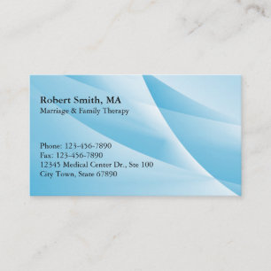 Blue Abstract Pattern Therapist Appointment Business Card