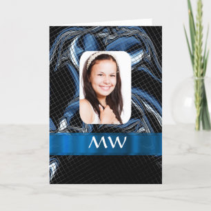 Blue abstract photo template