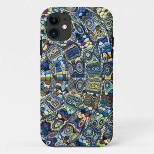 Blue Abstract Pond II iPhone Case