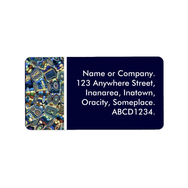 Blue Abstract Pond Label (Front)