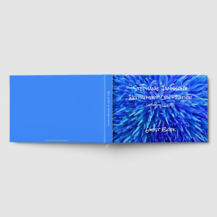 Blue Abstract Retirement Party Memory/Guest Book