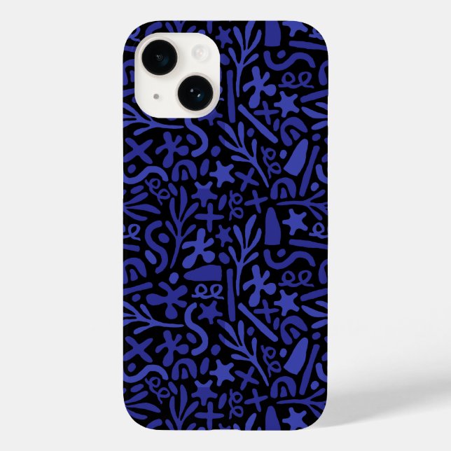 blue abstract seamless pattern Case-Mate iPhone case (Back)