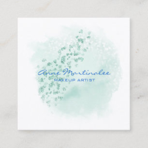 Blue Abstract Square Business Card