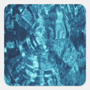 Blue Abstract Square Sticker