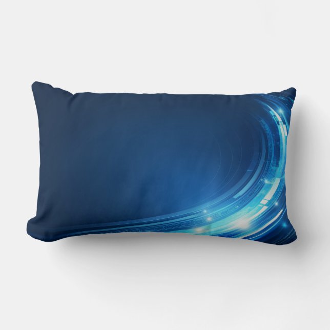 Blue Abstract Throw Pillow – Customizable (Front)