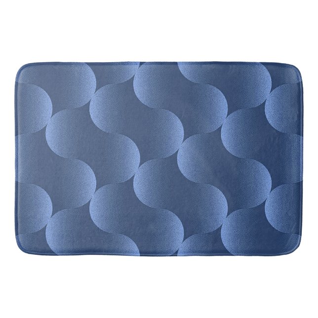 💙 Blue Abstract Vibrant Home Style Bath ✨ Mat (Front)