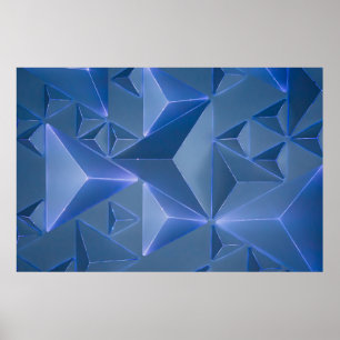 Blue abstract wallpaper poster