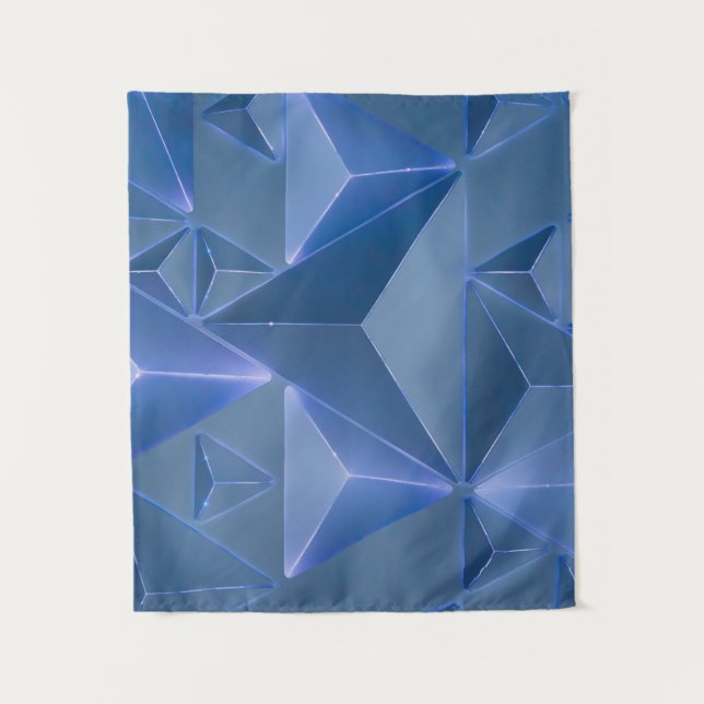 Blue abstract wallpaper tapestry (Front)
