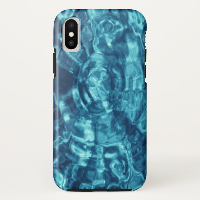 Blue Abstract Water Ripples Photo Case-Mate iPhone Case (Back)
