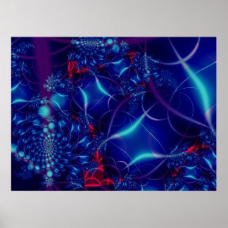 Blue Acara Art Print