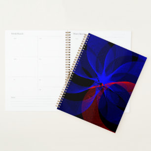 Blue Accent Rotation Geometric Spiral Planner