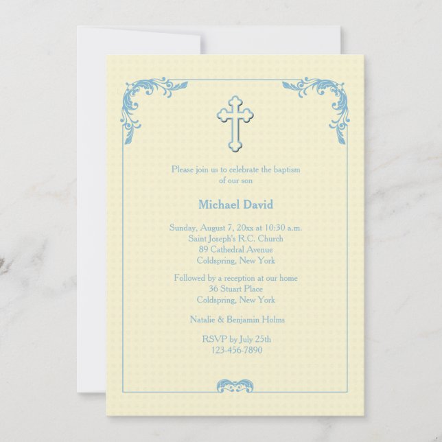 Blue Accents Invitation (Front)