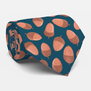 Blue Acorn pattern Tie