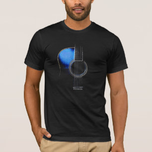 Blue Acoustic Guitar T-Shirt (see description)