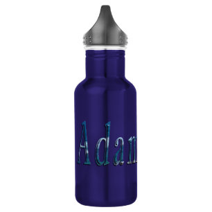 Blue Adam Name Logo, 532 Ml Water Bottle