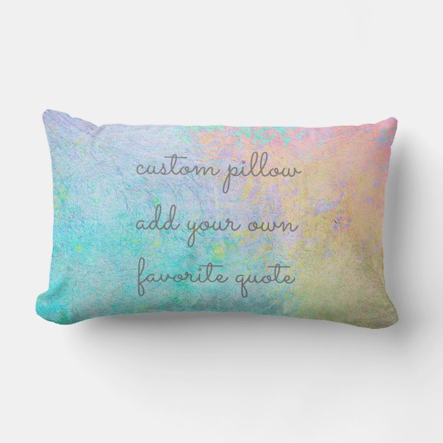 blue add a quote pillow for custom home decor (Front)