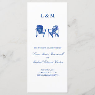 Blue Adirondack Chairs    Ceremony Program
