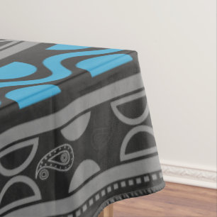 Blue African Aztec Tablecloth