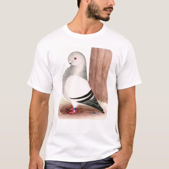 Blue African Owl Pigeon T-Shirt (Front)