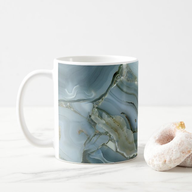 Blue agate  coffee mug (With Donut)