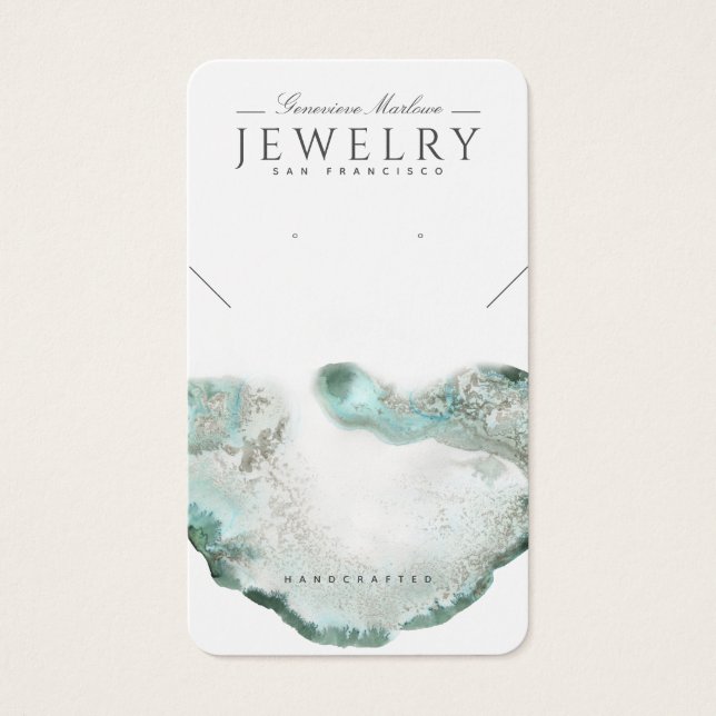 Blue Agate Earring & Necklace Display Cards (Front)