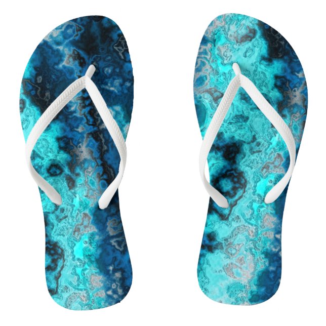Blue Agate Flip Flops (Footbed)