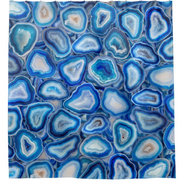 Blue Agate Geodes crystals pattern (Front)
