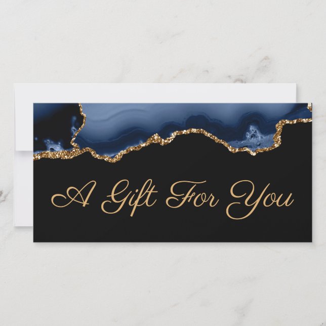 blue agate gift certificate (Front)