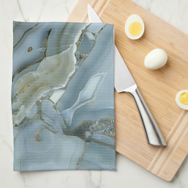 Blue agate kitchen towel (Quarter Fold)