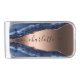 Blue agate marble rose gold name script