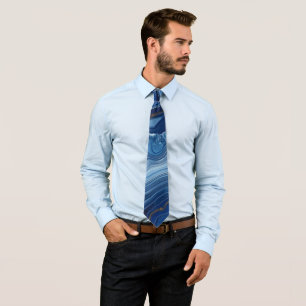 Blue Agate Neck Tie