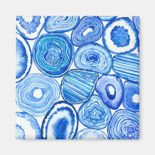 Blue agate slices magnet