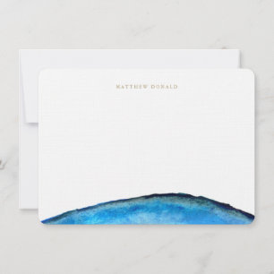 Blue Agate Stationery Card