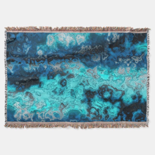 Blue Agate Throw Blanket (Front)