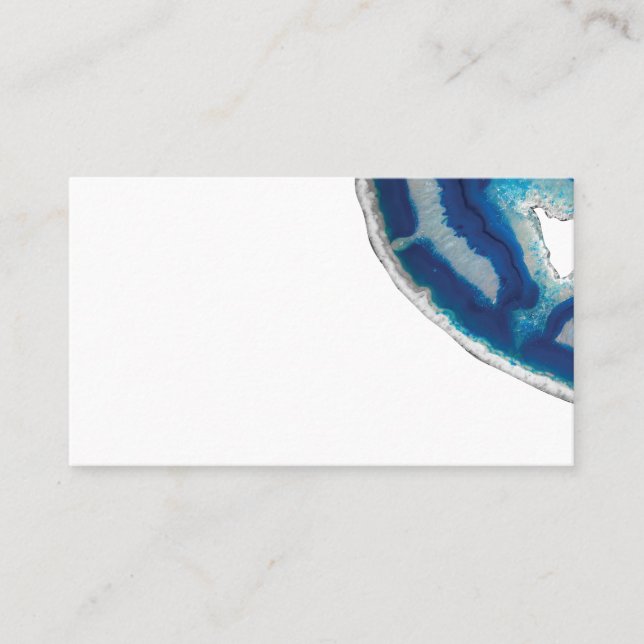 Blue Agate Wedding Place Cards (Front)