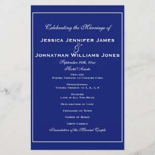 Blue Agate Wedding Programs