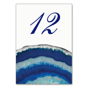 Blue AgateTable Number Table Number