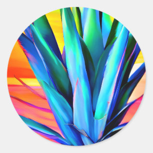 Blue Agave plant  Classic Round Sticker