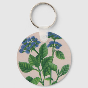 blue ageratum keychain