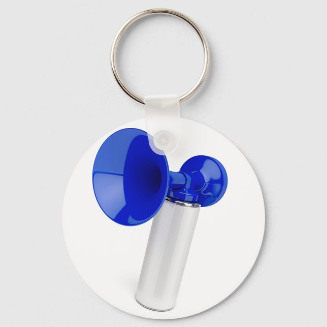 Blue air horn keychain (Front)