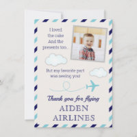 Blue Airline Airplane Baby Boy 1st Birthday Party