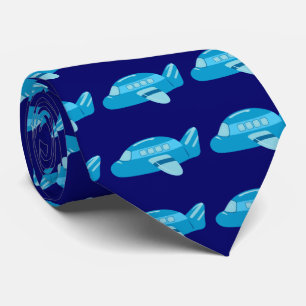 Blue Airplane Tie
