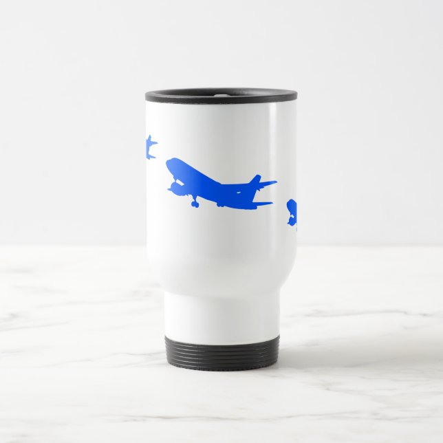 Blue Airplane Travel Mug (Center)