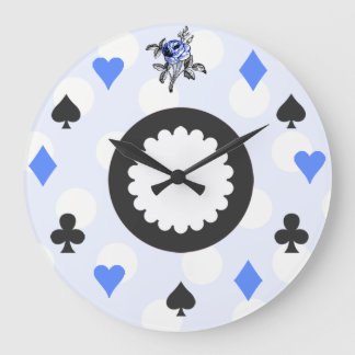 Blue Alice in Wonderland Themed Large Clock
