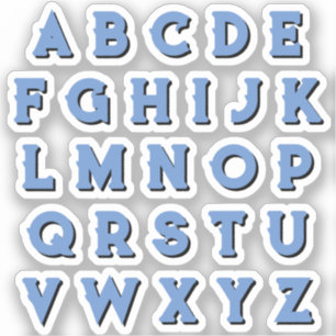 Blue Alphabet Set Upper Case Letters Cut Out