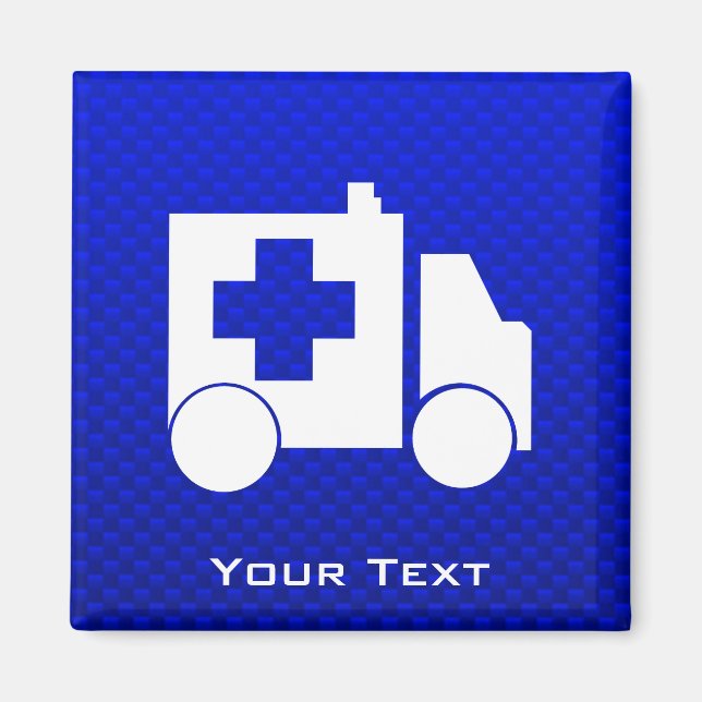 Blue Ambulance Magnet (Front)