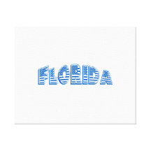 Blue American Flag Florida Gallery Wrap Canvas