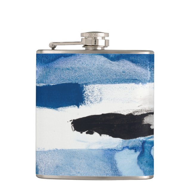 Blue Amore II Hip Flask (Front)