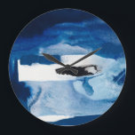 Blue Amore II Large Clock<br><div class="desc">Blue Amore II by Sisa Jasper</div>